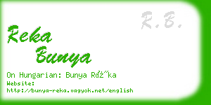 reka bunya business card